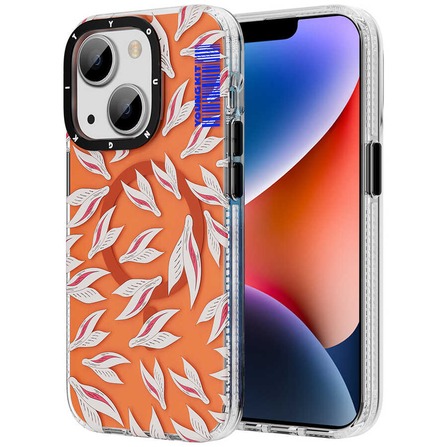 Apple iPhone 13 Kılıf M-safe Şarj Özellikli Youngkit Play Rabbit Serisi Kapak - Görsel 3