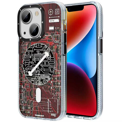 Apple iPhone 13 Kılıf M-safe Şarj Özellikli YoungKit Technology Serisi Kapak - Görsel 5