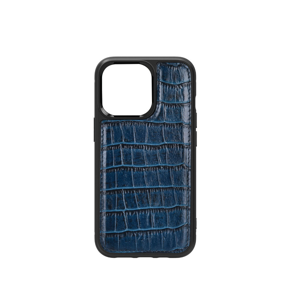 Apple iPhone 13 Kılıf Wiwu Croco Pattern Calfskin Orjinal Deri Kapak - Görsel 4