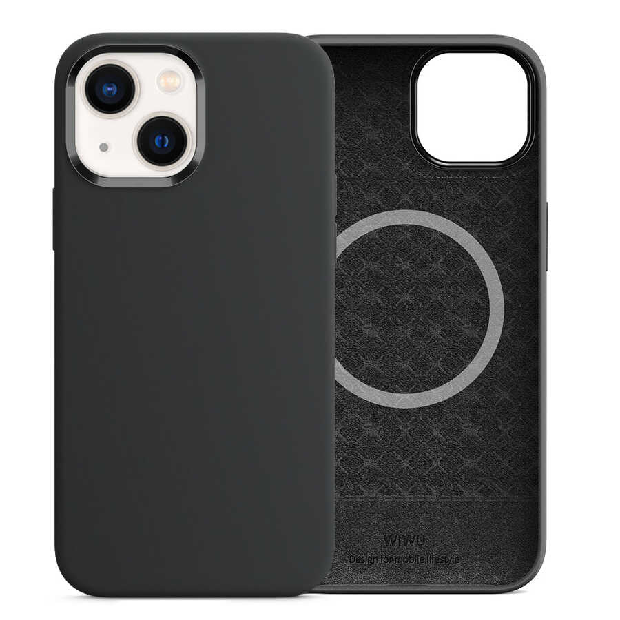 Apple iPhone 13 Kılıf Wiwu M-safe Magnetic Silikon Kapak - Görsel 2