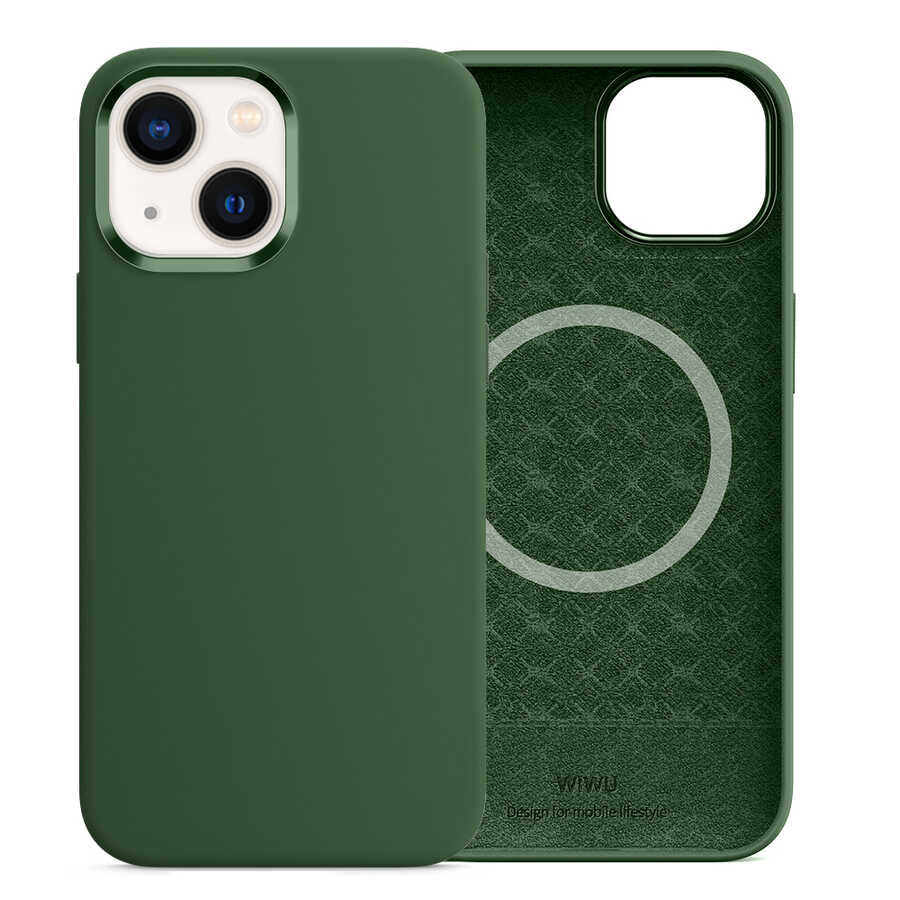Apple iPhone 13 Kılıf Wiwu M-safe Magnetic Silikon Kapak - Görsel 3