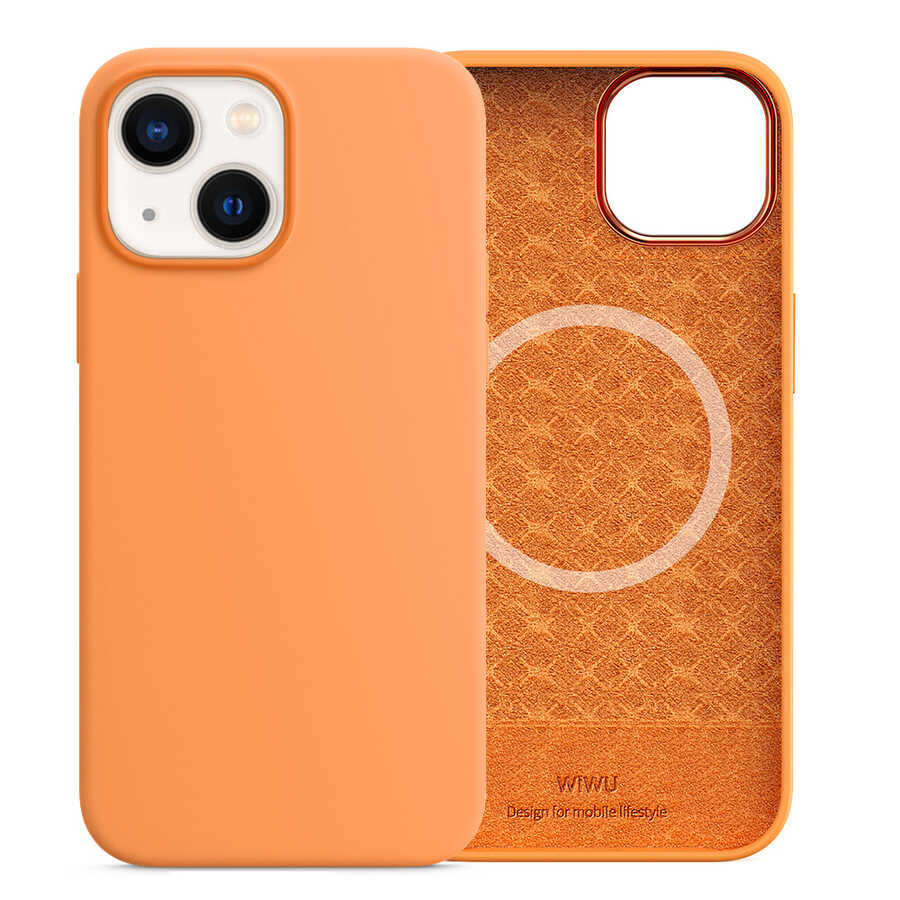 Apple iPhone 13 Kılıf Wiwu M-safe Magnetic Silikon Kapak - Görsel 4