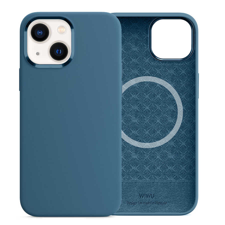 Apple iPhone 13 Kılıf Wiwu M-safe Magnetic Silikon Kapak - Görsel 6
