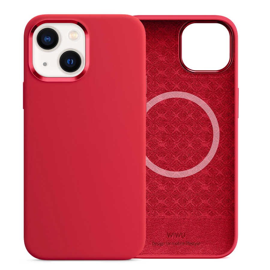 Apple iPhone 13 Kılıf Wiwu M-safe Magnetic Silikon Kapak - Görsel 9