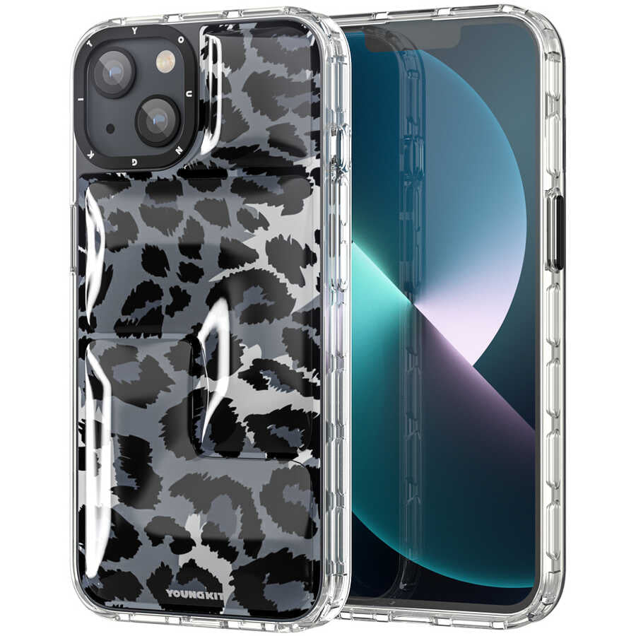 Apple iPhone 13 Kılıf YoungKit Leopard Article Serisi Kapak - Görsel 2