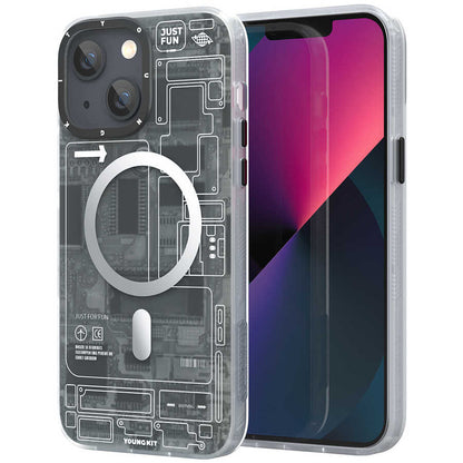 Apple iPhone 13 Kılıf YoungKit Technology Serisi Kapak - Görsel 2