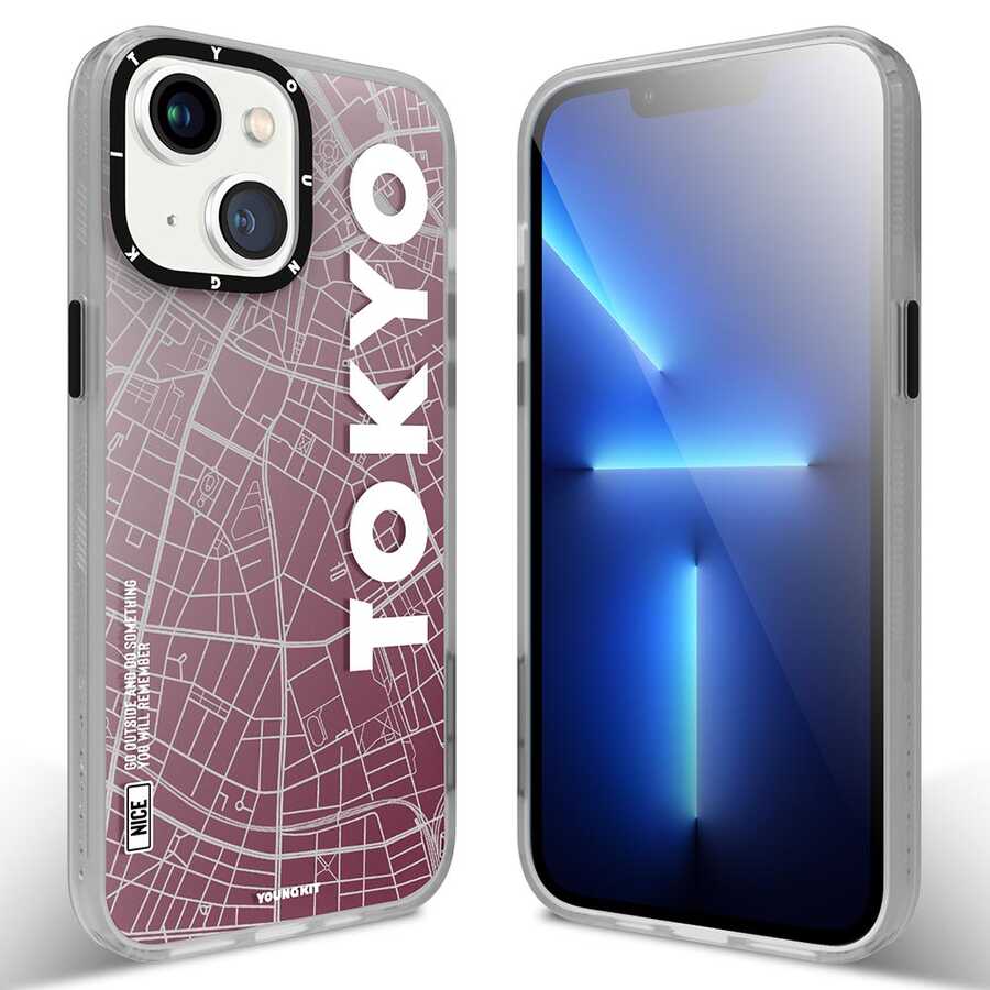 Apple iPhone 13 Kılıf YoungKit World Trip Serisi Kapak - Görsel 2