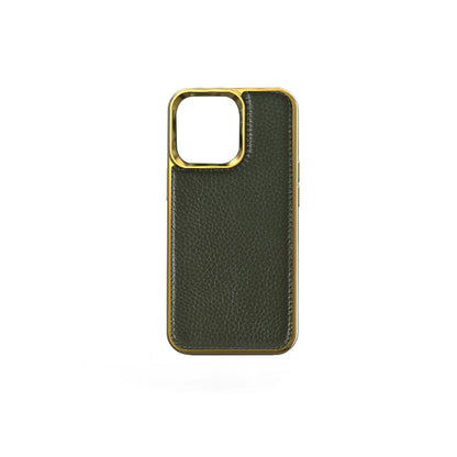Apple iPhone 13 Mini Kılıf Wiwu Genuine Leather Gold Calfskin Orjinal Deri Kapak - Görsel 5