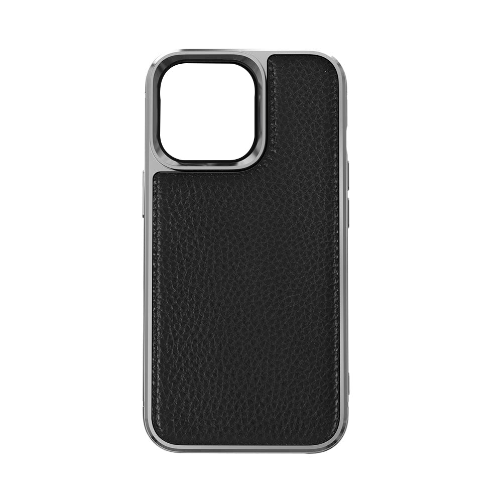 Apple iPhone 13 Mini Kılıf Wiwu Genuine Leather Silver Calfskin Orjinal Deri Kapak - Görsel 5