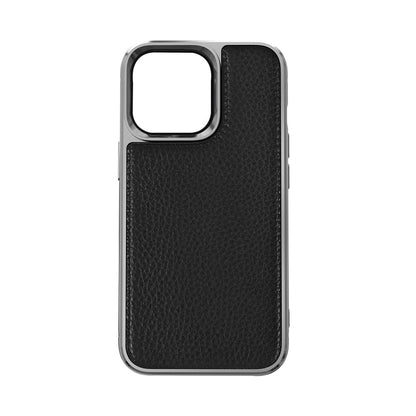 Apple iPhone 13 Mini Kılıf Wiwu Genuine Leather Silver Calfskin Orjinal Deri Kapak - Görsel 5