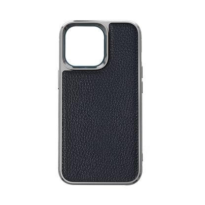 Apple iPhone 13 Mini Kılıf Wiwu Genuine Leather Silver Calfskin Orjinal Deri Kapak - Görsel 4