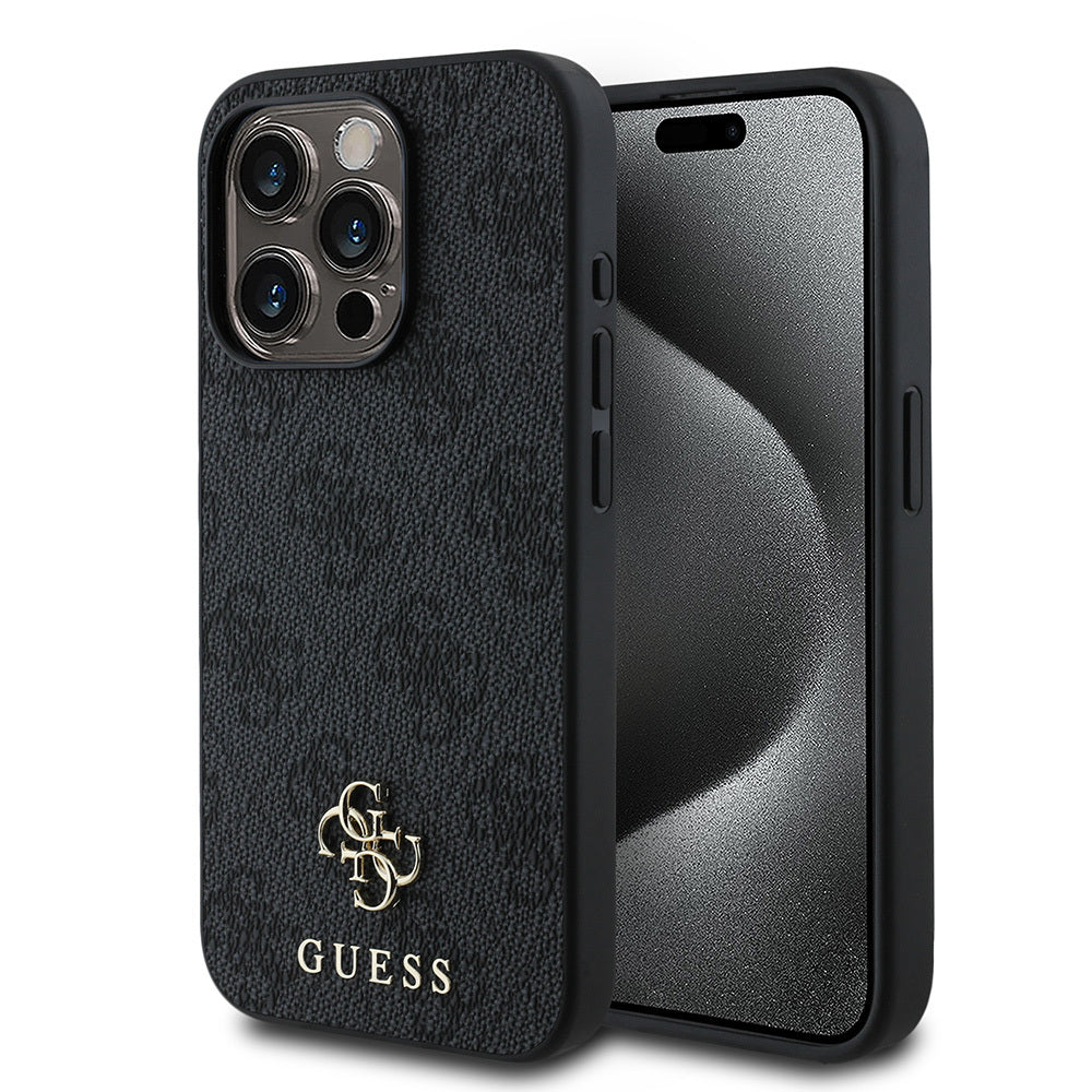 Apple iPhone 13 Pro Kılıf Guess Orjinal Lisanslı M-safe Şarj Özellikli Small 4G Classic Kapak - Görsel 2