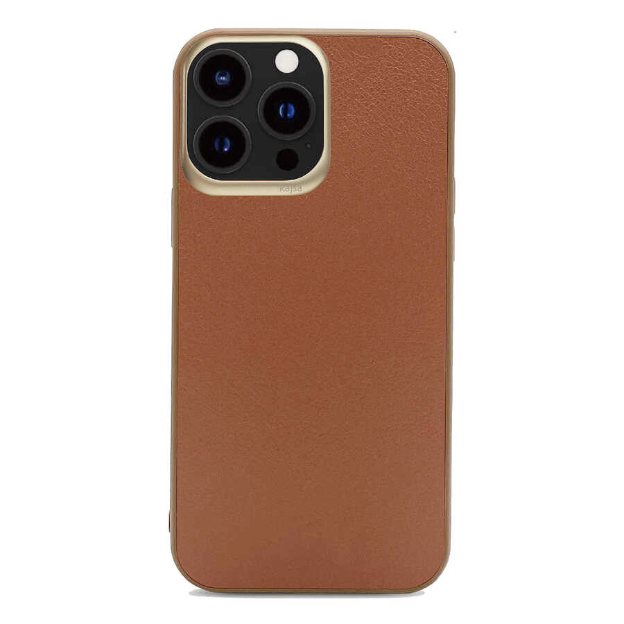 Apple iPhone 13 Pro Kılıf Kajsa Luxe Collection Hakiki Deri Kapak - Görsel 4