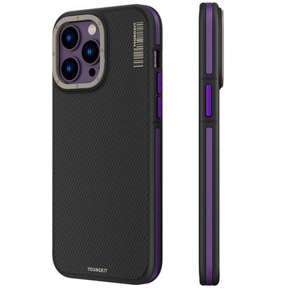 Apple iPhone 13 Pro Kılıf M-safe Şarj Özellikli YoungKit 600D Kevlar Kapak - Görsel 2