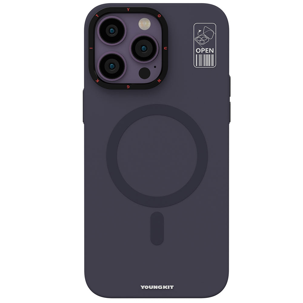 Apple iPhone 13 Pro Kılıf M-safe Şarj Özellikli Standlı YoungKit Hermit Bracket Serisi Kapak - Görsel 3