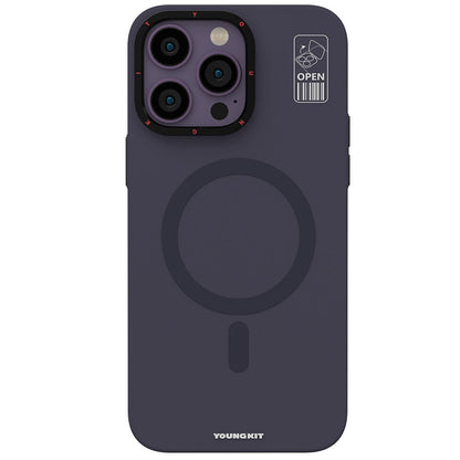 Apple iPhone 13 Pro Kılıf M-safe Şarj Özellikli Standlı YoungKit Hermit Bracket Serisi Kapak - Görsel 3