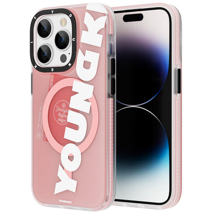 Apple iPhone 13 Pro Kılıf M-safe Şarj Özellikli Youngkit Binfen Serisi Yazı Temalı Kapak - Görsel 3