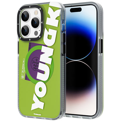 Apple iPhone 13 Pro Kılıf M-safe Şarj Özellikli Youngkit Binfen Serisi Yazı Temalı Kapak - Görsel 4