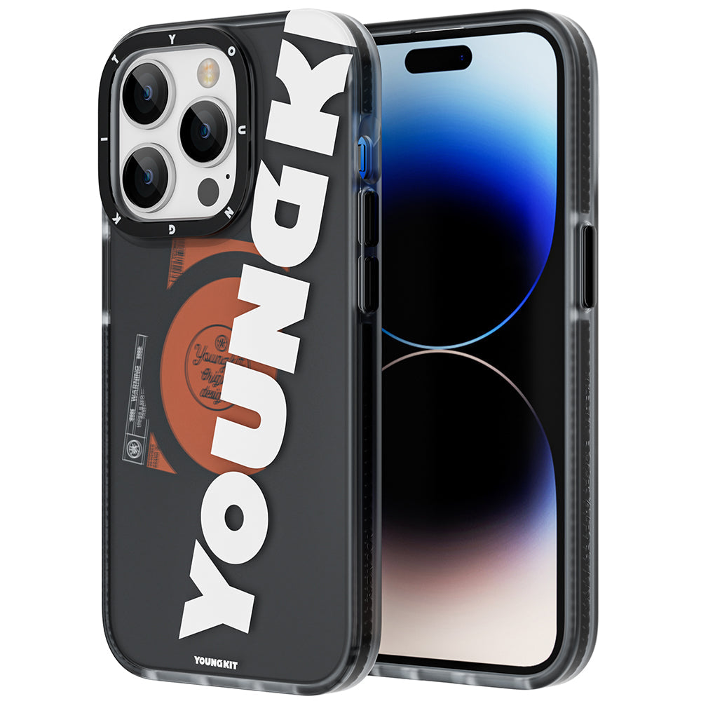Apple iPhone 13 Pro Kılıf M-safe Şarj Özellikli Youngkit Binfen Serisi Yazı Temalı Kapak - Görsel 5