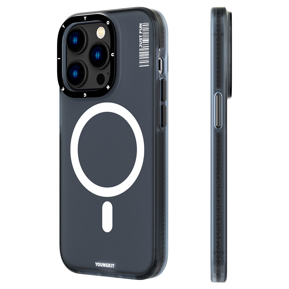 Apple iPhone 13 Pro Kılıf M-safe Şarj Özellikli Youngkit Colored Sand Serisi Kapak - Görsel 4