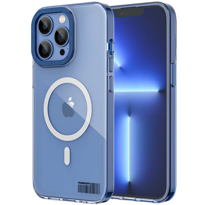Apple iPhone 13 Pro Kılıf M-safe Şarj Özellikli Youngkit Coloured Glaze Serisi Kapak - Görsel 2