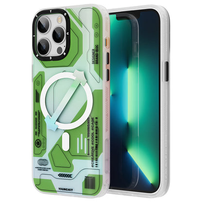 Apple iPhone 13 Pro Kılıf M-safe Şarj Özellikli YoungKit Metaverse Serisi Kapak - Görsel 3