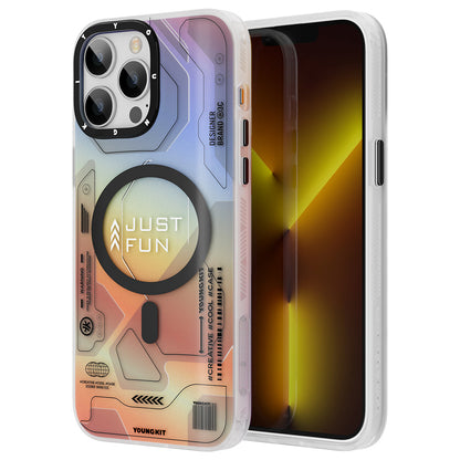 Apple iPhone 13 Pro Kılıf M-safe Şarj Özellikli YoungKit Metaverse Serisi Kapak - Görsel 5