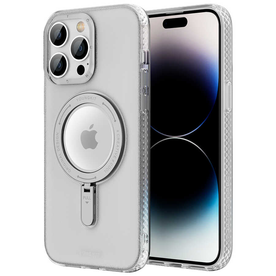 Apple iPhone 13 Pro Kılıf M-safe Şarj Özellikli Youngkit Rock Serisi Kapak - Görsel 3