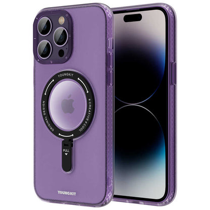 Apple iPhone 13 Pro Kılıf M-safe Şarj Özellikli Youngkit Rock Serisi Kapak - Görsel 4