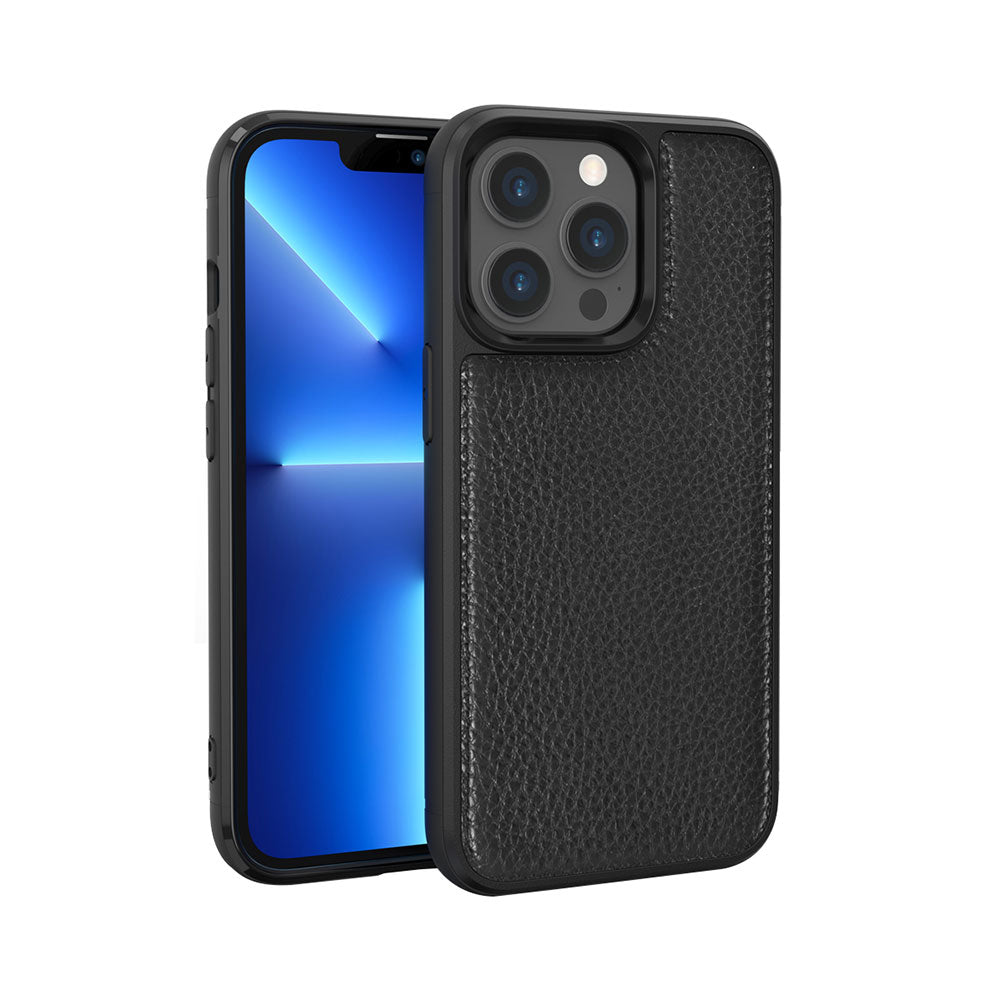 Apple iPhone 13 Pro Kılıf Wiwu Genuine Leather Plastic Calfskin Orjinal Deri Kapak - Görsel 2