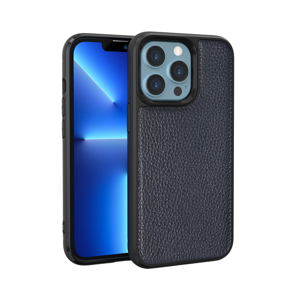 Apple iPhone 13 Pro Kılıf Wiwu Genuine Leather Plastic Calfskin Orjinal Deri Kapak - Görsel 4
