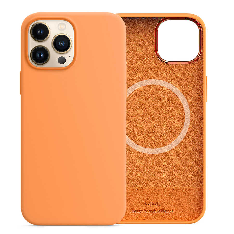 Apple iPhone 13 Pro Kılıf Wiwu M-safe Magnetic Silikon Kapak - Görsel 4