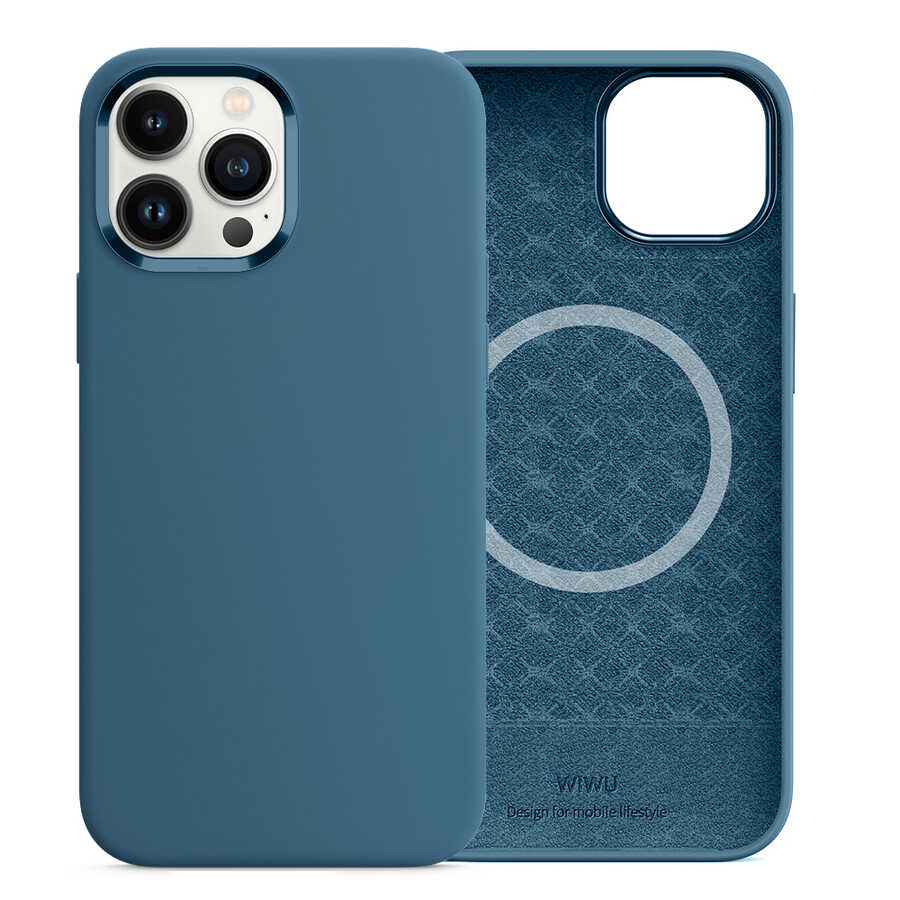 Apple iPhone 13 Pro Kılıf Wiwu M-safe Magnetic Silikon Kapak - Görsel 6