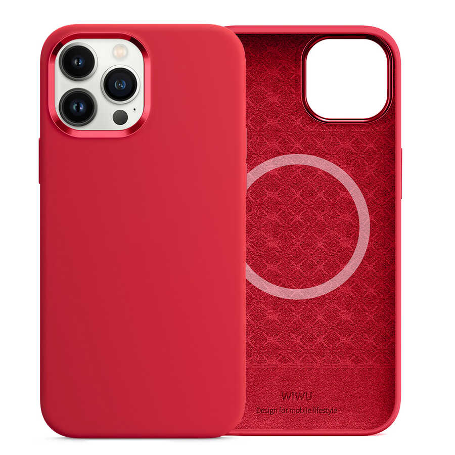 Apple iPhone 13 Pro Kılıf Wiwu M-safe Magnetic Silikon Kapak - Görsel 9