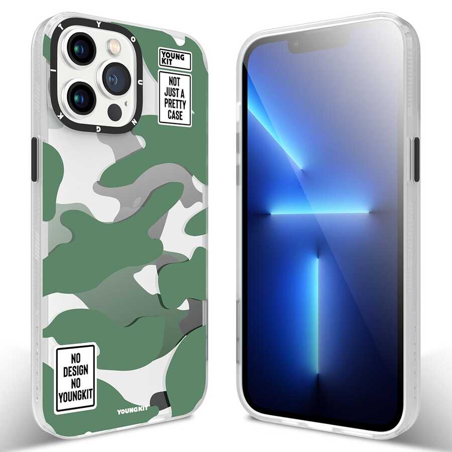 Apple iPhone 13 Pro Kılıf YoungKit Kamuflaj Serisi Kapak - Görsel 4
