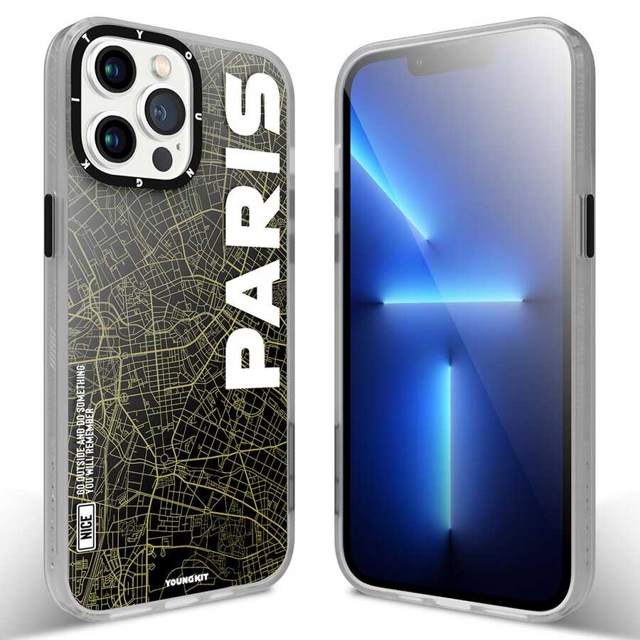 Apple iPhone 13 Pro Kılıf YoungKit World Trip Serisi Kapak - Görsel 4