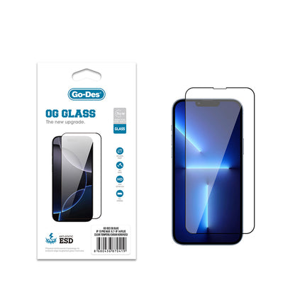Apple iPhone 13 Pro Max Go Des OG Glass Antistatik Temperli Cam Ekran Koruyucu - Görsel 2