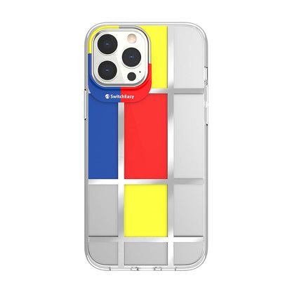 Apple iPhone 13 Pro Max Kılıf Çift IMD Baskılı Lisanslı Switcheasy Artist Mondrian Kapak - Görsel 2