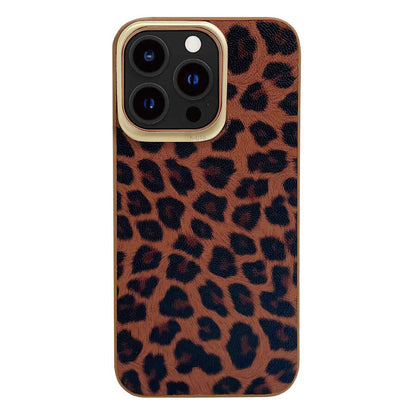 Apple iPhone 13 Pro Max Kılıf Kajsa Glamorous Serisi Leopard Combo Kapak - Görsel 2