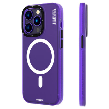 Apple iPhone 13 Pro Max Kılıf M-safe Şarj Özellikli Youngkit Colored Sand Serisi Kapak - Görsel 3