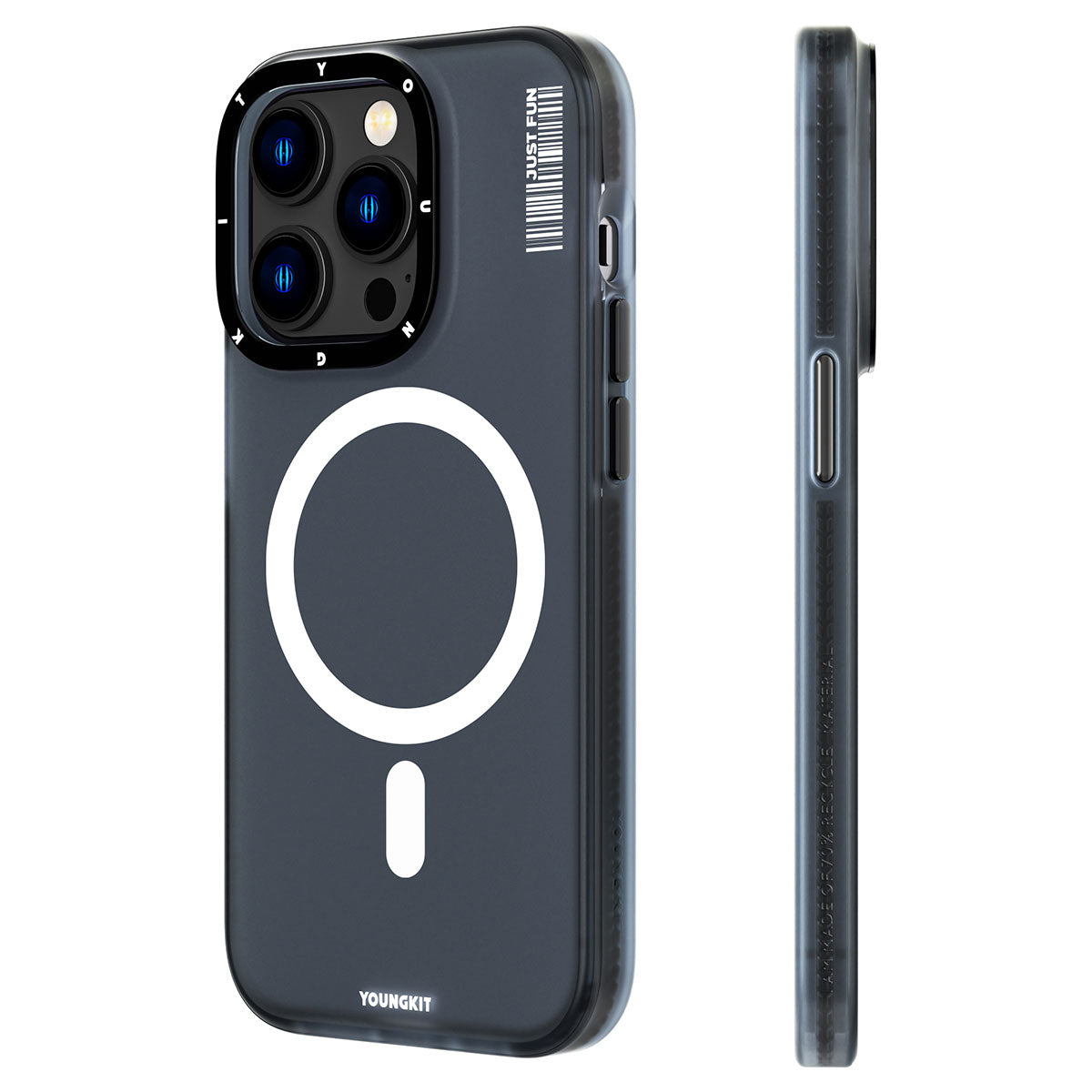 Apple iPhone 13 Pro Max Kılıf M-safe Şarj Özellikli Youngkit Colored Sand Serisi Kapak - Görsel 5