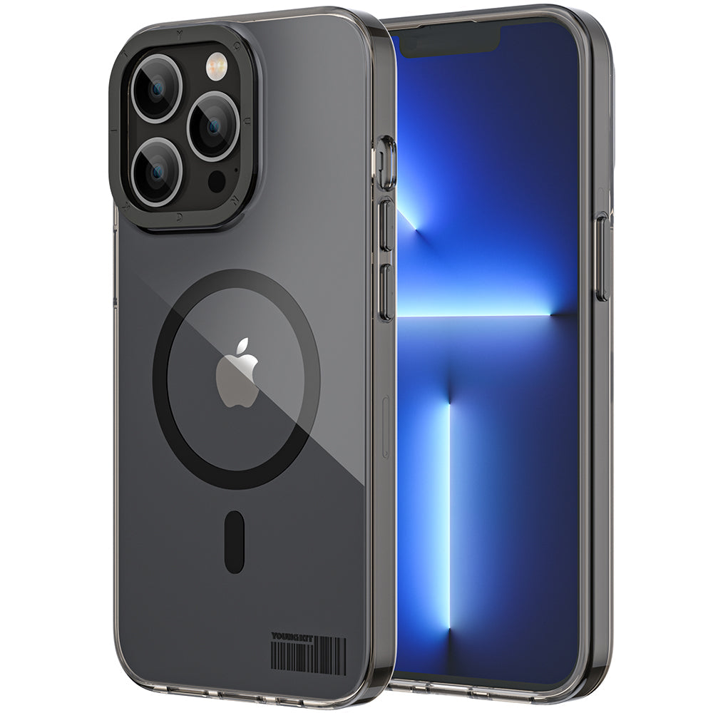Apple iPhone 13 Pro Max Kılıf M-safe Şarj Özellikli Youngkit Coloured Glaze Serisi Kapak - Görsel 3
