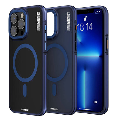Apple iPhone 13 Pro Max Kılıf M-safe Şarj Özellikli Youngkit Rock Sand Serisi Kapak - Görsel 2