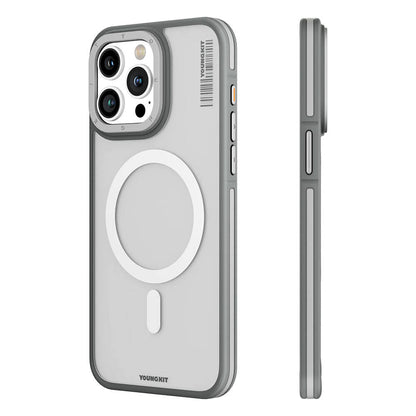 Apple iPhone 13 Pro Max Kılıf M-safe Şarj Özellikli Youngkit Rock Sand Serisi Kapak - Görsel 4