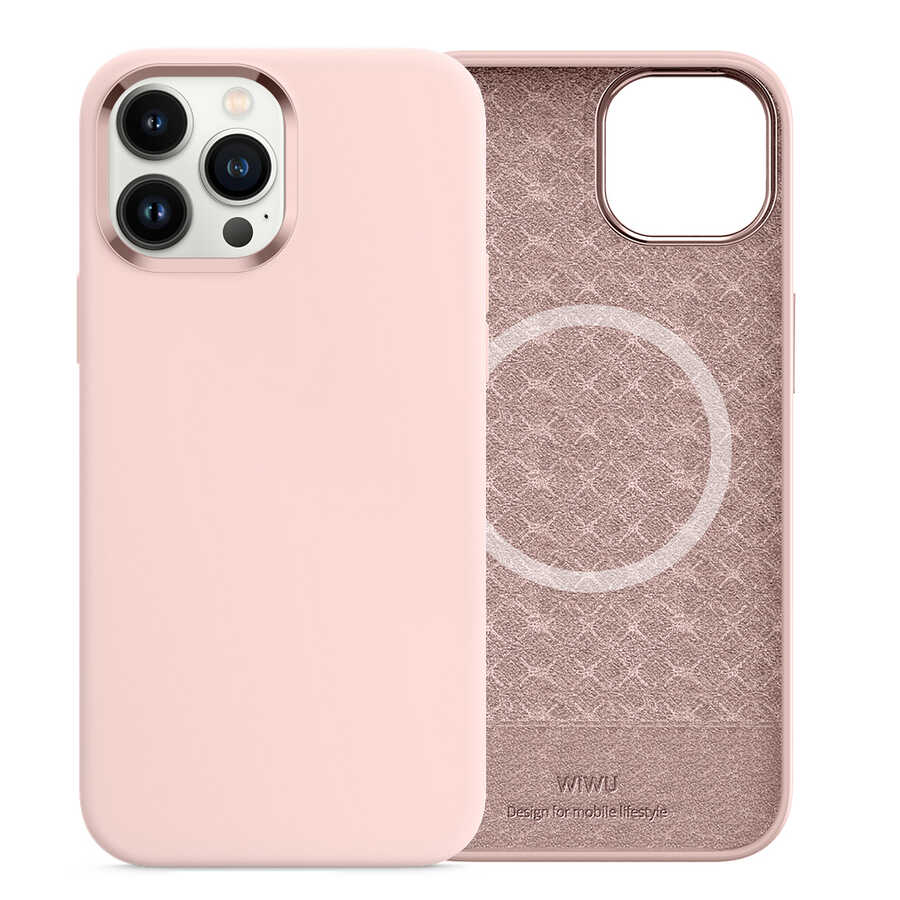 Apple iPhone 13 Pro Max Kılıf Wiwu M-safe Magnetic Silikon Kapak - Görsel 5