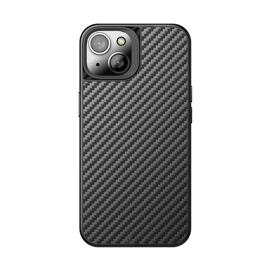 Apple iPhone 14 Kılıf Aramid Karbon Fiber M-safe Özellikli Wlons Radison Kapak - Görsel 2