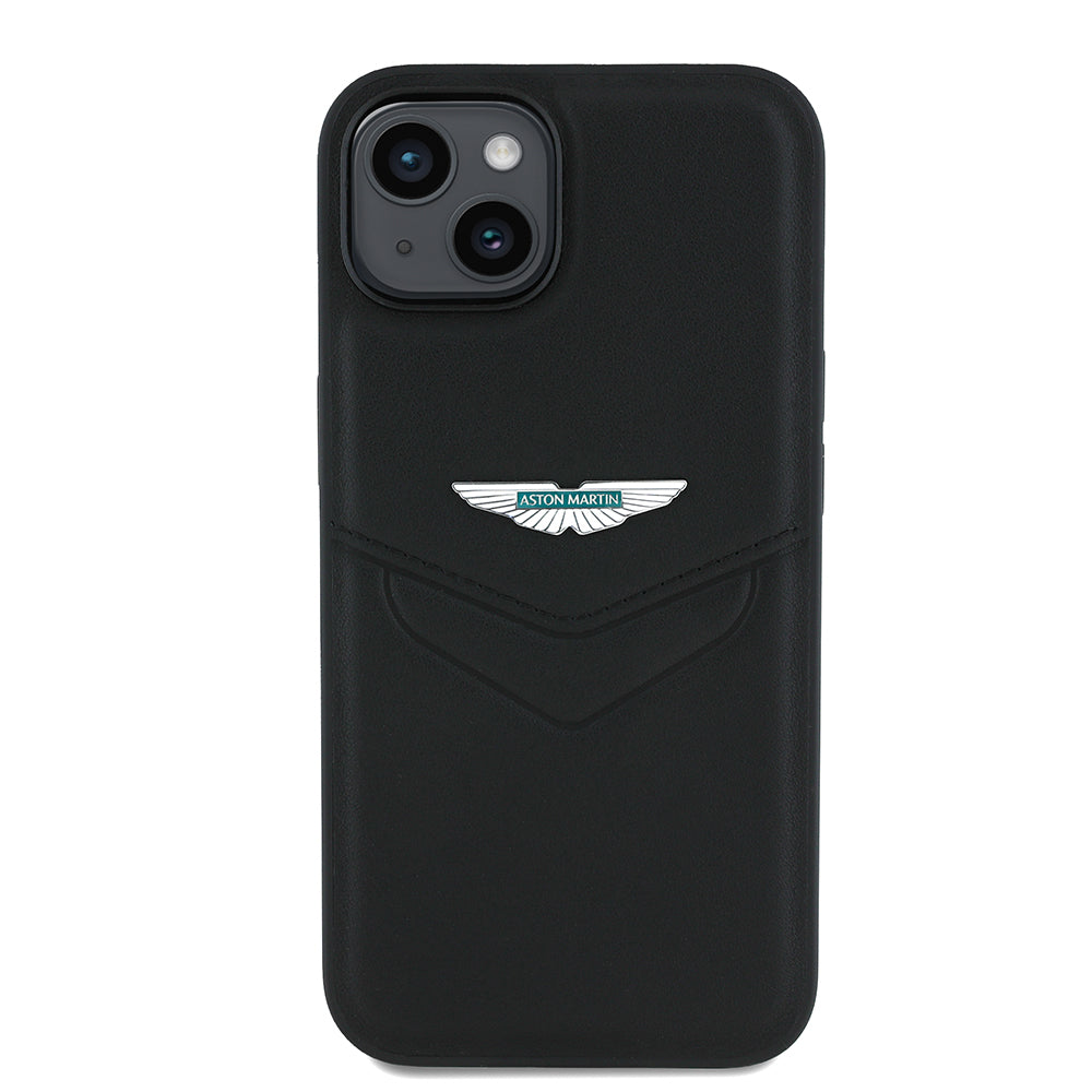 Apple iPhone 14 Kılıf Aston Martin Orjinal Lisanslı Victory Dizayn PU Deri Metal Logolu Kapak - Görsel 2