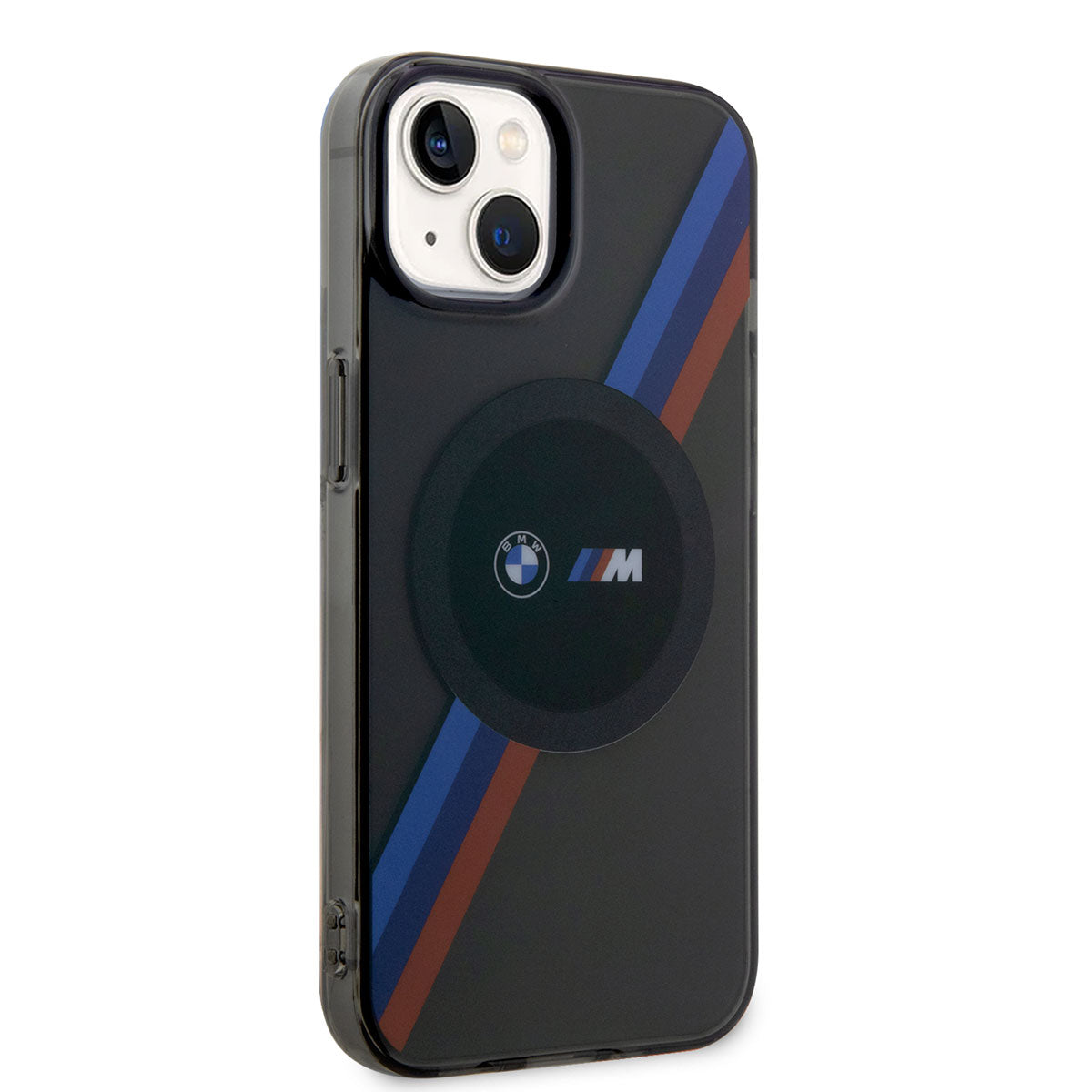 Apple iPhone 14 Kılıf BMW M-safe Şarj Özellikli Transparan 3 Renkli Şerit Dizayn Kapak - Görsel 2