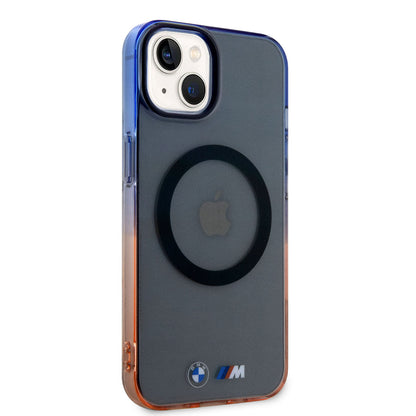 Apple iPhone 14 Kılıf BMW M-safe Şarj Özellikli Transparan Renk Geçişli Dizayn Kapak - Görsel 2