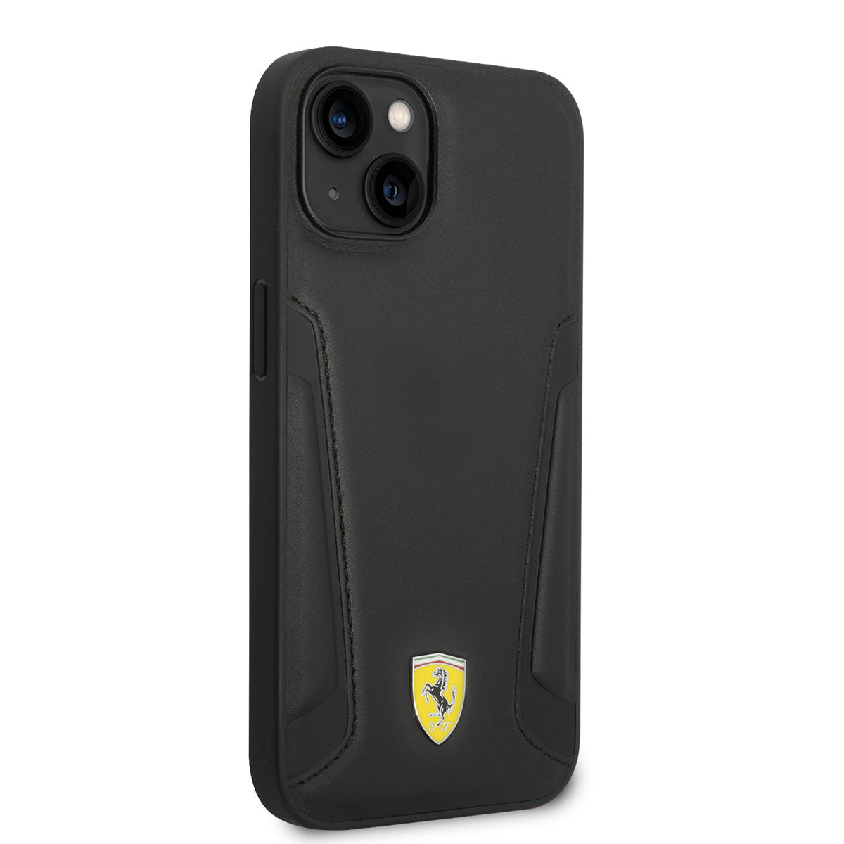 Apple iPhone 14 Kılıf Ferrari M-safe Şarj Özellikli Deri Kenarları Damgalı Dizayn Kapak - Görsel 2
